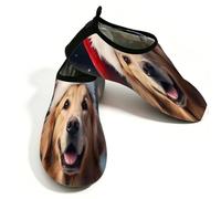 Christmas Golden Retriever - Zapatos de agua para perros para mujeres y hombres, zapatos de natación de secado rápido, calcetines acuáticos para playa, multicolor, 38.5/39.5 EU