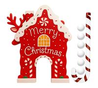 Christmas Golf Game - Gingerbread House Candy Cane Set, Fun Holiday Party Activity, Easy Setup & Lightweight Design, Ideal for Family Gatherings Indoor Outdoor Yard Celebration