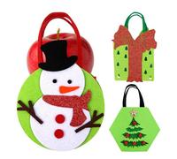 "Christmas Goodie Bags, Non-Woven Reusable Tote Bags Set Of 3, Eco-Friendly Holiday Treat Bags With Sturdy Handles, Ideal For Candies, And Festive Shopping,Holiday Occasions"