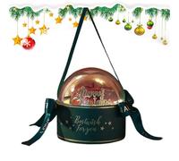 Christmas Goody Boxes, Fruit Treat Wrap Boxes, Round Christmas Paper Boxes, Clear Holiday Goodie Boxes with Bow, Perfect for School Classroom, Usage for & Treats