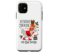 Christmas Goose Festive Goose on The Loose Duck Xmas Holiday Carcasa para iPhone 11