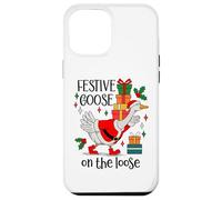Christmas Goose Festive Goose on The Loose Duck Xmas Holiday Carcasa para iPhone 12 Pro MAX
