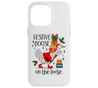 Christmas Goose Festive Goose on The Loose Duck Xmas Holiday Carcasa para iPhone 14 Pro MAX