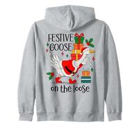Christmas Goose Festive Goose on The Loose Duck Xmas Holiday Sudadera con Capucha