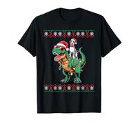 Christmas Great Dane T-Rex Dinosaur Tyrannosaurus Rex Camiseta