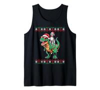 Christmas Great Dane T-Rex Dinosaur Tyrannosaurus Rex Camiseta sin Mangas