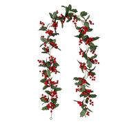 Christmas Greenery Garland, 5.7 Ft Artificial Leaves, for Indoor, Seasonal Eucalyptus Garland Room Decor, Outdoor Mantle Stair Bedroom Living Room Porch Patio Garden Yard Party