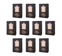 Christmas Greeting Cards, Elegant Christmas Cards, Gold Foil Greeting Cards Pack, 10-Pack Gold Foil Holiday Cards, Merry Christmas Notecards, Happy Holidays Assorted Cards for the Festive Season