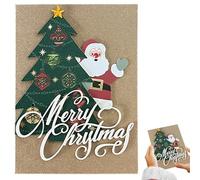 Christmas Greeting Cards - Paper Vintage Assorted Design Set, Christmas Holiday Card Envelopes, Blank Letterheads Included | Festive Greeting Cards Kids Friends Seasonal Writing Home School Office