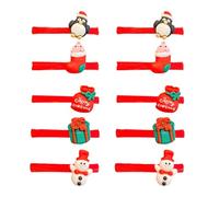 Christmas Hair Ties, 10-Piece Soft Cute Elastic Rubber Hair Bands, Festive Tresses Accessories for Bun, Braid, Sports, Cheer, Gymnastics, Ballet, Shower, Beach, School, Party, Wedding