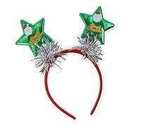 Christmas Hairhoop Shimmering Garlands Headwear with Festival Star/Tree Decors Family Gathering Holiday Event Headpiece Festival Headpiece