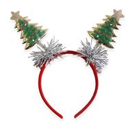 Christmas Hairhoop Shimmering Garlands Headwear with Festival Star/Tree Decors Family Gathering Holiday Event Headpiece Festival Headpiece