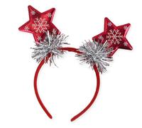 Christmas Hairhoop Shimmering Garlands Headwear with Festival Star/Tree Decors Family Gathering Holiday Event Headpiece Festival Headpiece