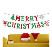 Christmas Hanging Decoration Set - Glitter Banner | Foil Swirls | Ceiling & Wall Streamers, Festive Indoor Home Party Ornaments, Easy Holiday Decor for Family Gatherings