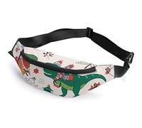 Christmas Happy Cute Dinosaur Cute Halloween Pumpkins Candy Skull Fanny Pack, Adult Kids Sport Riñonera para Hombres y Mujeres