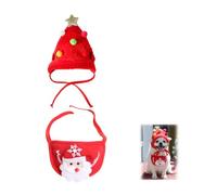 Christmas Hat For Dogs & Cats, Pets Photo Props Decoration Supplies, Fun and Soft Accessories, Pet Clothing and Christmas Accessories, For Small and Medium Dogs and Cats (Red-S)