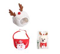 Christmas Hat For Dogs & Cats, Pets Photo Props Decoration Supplies, Fun and Soft Accessories, Pet Clothing and Christmas Accessories, For Small and Medium Dogs and Cats (White-L)