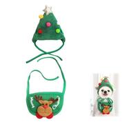 Christmas Hat For Dogs & Cats, Pets Photo Props Decoration Supplies, Fun and Soft Accessories, Pet Clothing and Christmas Accessories, For Small and Medium Dogs and Cats (Green-L)