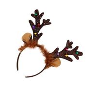 Christmas Headband - 0,24 x 10,43 x 0,98 pulgadas Christmas Elk Headbands, Holiday Hair Band, Reindeer Antlers Headband For Wedding Traveling Holiday Camping Picnic BBQ Backyard Party Gathering And