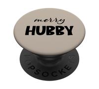 Christmas Holiday Husband, Family Matching, Xmas Merry Hubby PopSockets PopGrip Adhesivo