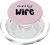 Christmas Holiday Husband, Family Matching, Xmas Merry Wife PopSockets PopGrip para MagSafe