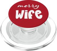 Christmas Holiday Husband, Family Matching, Xmas Merry Wife PopSockets PopGrip para MagSafe