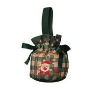 Christmas Holiday Treat Bags, Cloth Drawstring Party Favour Sacks, 10 x 20 cm, para bocadillos de clase, rellenos, niños, , familia