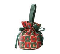 Christmas Holiday Treat Bags, Cloth Drawstring Party Favour Sacks, 10x20cm, for Classroom Snacks, Stocking Stuffers, Kids, Friends, Family
