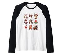 Christmas Holidays Reindeer Penguin Snowman Gingerbread Camiseta Manga Raglan