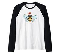 Christmas Honey Bee String Lights For Beekeeper & Bee Lover Camiseta Manga Raglan