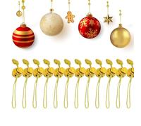 Christmas Hooks, 12 Pieces Adjustable Non-Slip Clips & Hanging Holders, Reusable Decoration Hooks for Front Door Lights, Christmas Tree, Garland, Stocking, Mantle, Patio, Wall, Picture, and Holiday