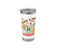 Christmas Hot Cocoa Have A Cup Of Cheer Holiday Vaso térmico de acero inoxidable de doble pared