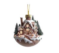 Christmas Hot Cocoa Ornament - Coffee Cup Ornaments for Christmas Tree | Hot Chocolate Taza de Navidad, 2D Acrylic Christmas Snow Houses, Coffee Decor Christmas Decoration for Christmas Tree