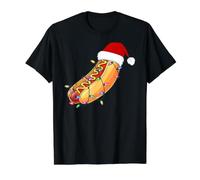 Christmas Hot Dog Lover Xmas Hotdogs Hot Dog Stand Hot Dog Camiseta gráfica económica, Hombre, Negro, S