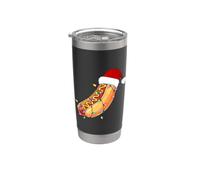 Christmas Hot Dog Lover Xmas Hotdogs Hot Dog Stand Hot Dog Vaso térmico de acero inoxidable de doble pared