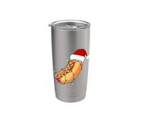 Christmas Hot Dog Lover Xmas Hotdogs Hot Dog Stand Hot Dog Vaso térmico de acero inoxidable de doble pared