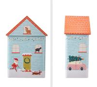 Christmas House Candy Box - Contenedor de galletas con forma, estuche de re