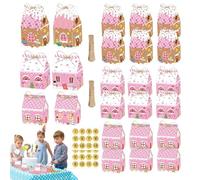 Christmas House Cardboard Treat Boxes, Gingerbread Cardboard Treat Boxes, Holiday Goody Boxes, Christmas Goodie Paper Boxes, School Classroom Boxes, Christmas Snack Boxes, Festive Treat Boxes