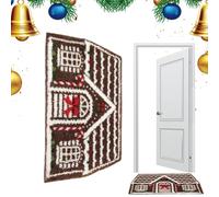 Christmas House Doormat - Festive Non-Slip Floor Mat for Entrance | Winter Holiday Kitchen Bath Outdoor Rug, Perfect for Home Bedroom Living Room Bathroom Seasonal Decoration, 60x90cm Multicolor