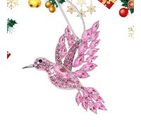 Christmas Hummingbird Ornaments - Sparkling Rhinestone with Bird Pendant Tree, Window, Garden, or Home Decoration, for Mom, Women, Grandma, Birthdays, and Outdoor Spaces