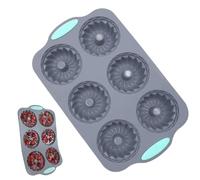 Christmas Ice Molds | Silicona Non-stick Holiday 6-Hole | Wreath Ice Making Tray Soap Molds | for Cocktail Whisky Soap Cake Candy Dessert Treat Drinks Festival Home