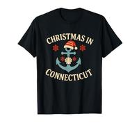 Christmas in Connecticut - Camisa náutica con Ancla de Papá Noel Camiseta
