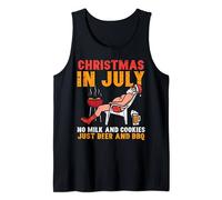 Christmas In July Beer And Bbq Summer Xmas In July Men Dad Camiseta sin Mangas