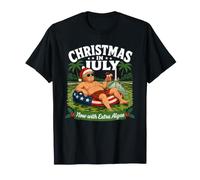 Christmas in July Reflecting Pool Algae Funny Santa USA Camiseta