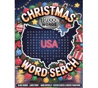 Christmas in USA Word Search - 10,000 Words: Large Print • Hard Difficulty • Festive States & Winter Traditions (50 States Christmas Word Search Collection)