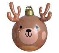 Christmas Inflatable Reindeer Ball - Cute Outdoor Deer Decoration For Holiday Party | PVC With Easy Inflation, Christmas Deer Ball With Festive Design For Farm, School, Thanksgiving, Driveway