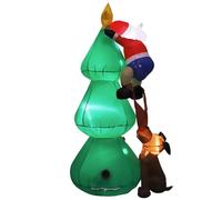 Christmas Inflatables Decorations Outdoor, Inflatable Dog Bite Old Man's Christmas Tree, Led Lights Christmas Decorations,Add Atmosphere, For Outdoor,Yard,Lawn,Garden, LJJY-KK