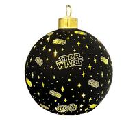 Christmas Inspirations Bola de Navidad de cristal de Star Wars 15 cm iluminada - Adorno con LED blanco cálido - Licencia oficial, funciona con pilas, decoración navideña y figura coleccionable