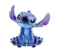 Christmas Inspirations Figura de jardín Stitch - Disney de Lilo & Stitch Alien para enamorarse sentado - con orejas en la parte superior (20 cm) - Figura decorativa multicolor de polirresina