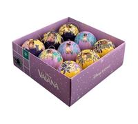 Christmas Inspirations Juego de 9 bolas de Navidad Moana de 75 mm, con licencia oficial de Disney, bolas decorativas de espuma de polietileno, coloridas bolas decorativas para árbol de Navidad e idea